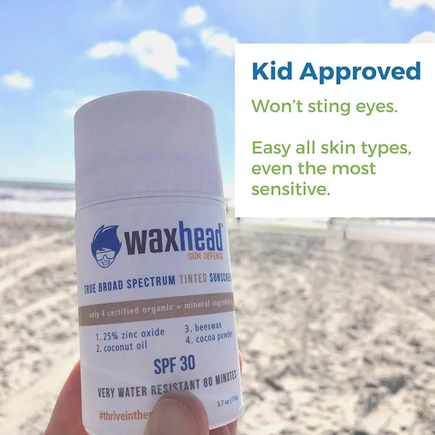 Waxhead Tinted Zinc Stick - Truly Reef Safe Sunscreen, Mineral Sunscreen Face Sunscreen Stick Zinc Oxide Sunscreen, Tinted...