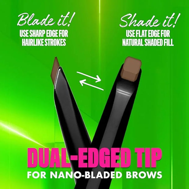 NYX PROFESSIONAL MAKEUP Blade & Shade Brow Pencil, Nano Mechanical Eyebrow Pencil, Up to 16HR Make Up Wear - Ash Blonde - ...