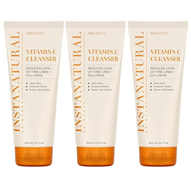 InstaNatural Vitamin C Cleanser Face Wash, Brightens and Reduces Signs of Aging, Fine Lines and Uneven Texture, with Cocon...
