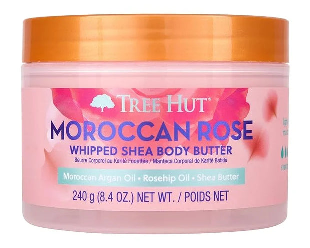 Tree Hut Moroccan Rose Whipped Shea Body Butter, 8.4oz, Lightweight, Long-lasting, Hydrating Moisturizer with Natural Shea...