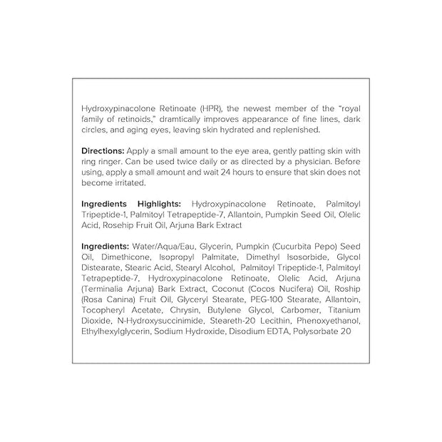 DRMTLGY HPR Eye Cream - Retinoid Under Eye Cream for Under Eyes, 0.5 fl oz - Product Image