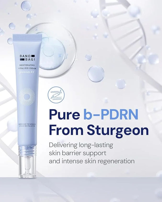 PDRN Eye Cream – Under Eye Cream for Puffiness and Bags, Korean Skin Care with Centella, Panthenol & b-PDRN | Firming & Hy...