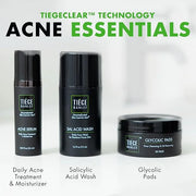 Tiege Hanley Men's Acne Treatment System (Level 1), TiegeClear Acne Essentials Routine for Smooth & Hydrated Skin - Includ...