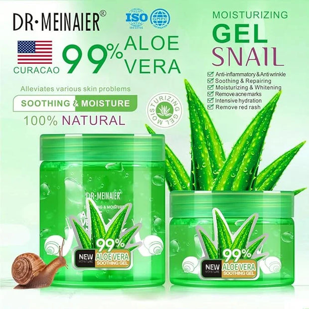Aloe Vera Gel for Face, Body & Hair, Soothing Aloe Face Moisturizer, Multipurpose Skin Care, Hydrating Aloe Gel, Claming a...