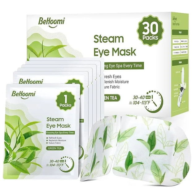 30Packs Steam Eye Mask, Heated Eye Mask Warm Compress for Eyes, Self Heating Warm Eye Masks Disposable Steam Mask for Home...