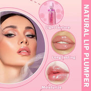 Korean Clear Lip Oil Gloss for Women,Ultra-Hydrating Lip Glow Oil with Chili Extract，Nourishing Lip Oil Tinted,Lip Plumpin...
