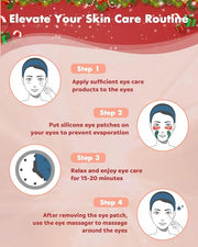 2 Pairs Reusable Under Eye Wrinkle Patches Silicone Mask, Plump Fine Lines & Wrinkles, with Metal Eye Cream Applicator, Ti...