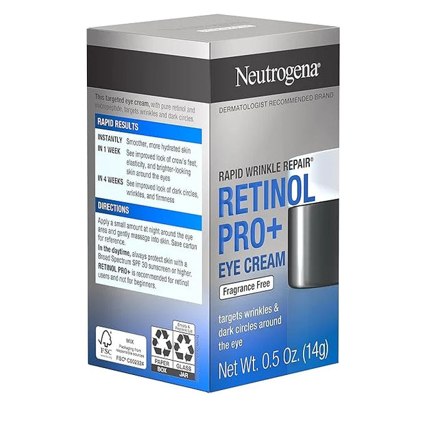 Neutrogena Rapid Wrinkle Repair Retinol Pro+ Anti-Wrinkle Eye Cream, Targeted Eye Cream for Wrinkles & Dark Circles, Formu...