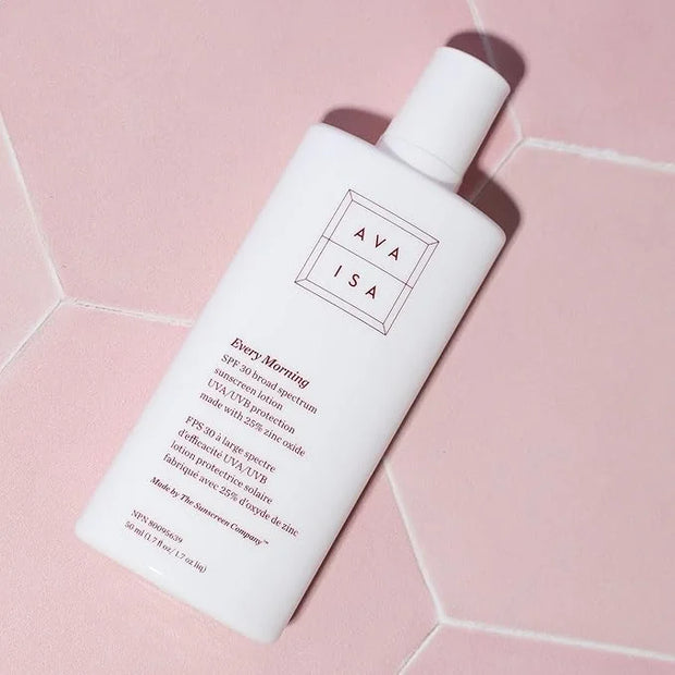 CyberDERM - Ava Isa Every Morning Sunscreen SPF 30 | Clean, Non-Toxic Sunscreen (1 fl oz | 30 ml)