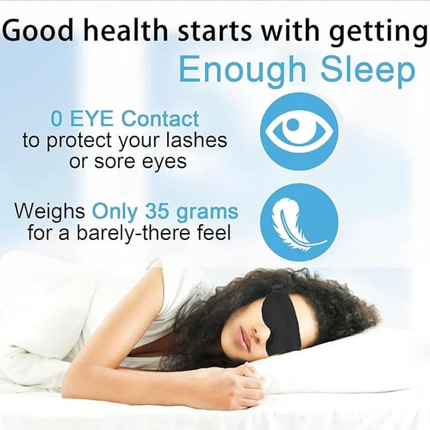 Eye Mask for Lash Extensions, Sleep Mask for Lash Extensions, Zero Eye Pressure 3D Contoured Lash Extension Sleep Mask - P...