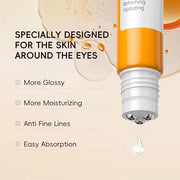 Easilydays Vitamin C Eye Cream & Under Eye Serum, Refreshing, Hydrating, Radiant Glow Eye Care Eye Roller Serum with 360° ...