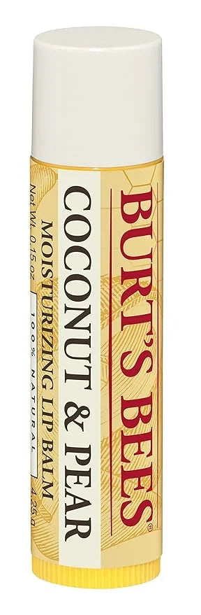 Burt's Bees Lip Balm - Coconut and Pear, Lip Moisturizer With Responsibly Sourced Beeswax, Tint-Free, Natural Origin Condi...