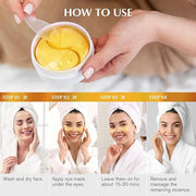 Enaskin Naturals Under Eye Patches Dark Circles Under Eye Masks for Puffiness - 24K Gold Eye Gel Pads Retinol Collagen Hya...
