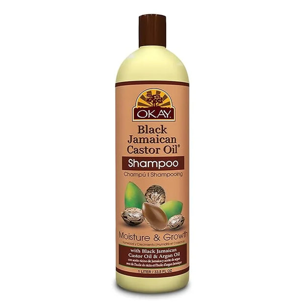 Okay Black Jamaican Castor Oil Shampoo - Jamaican Castor Shampoo for Hair Growth, Natural Moisturizing Shampoo to Strength...