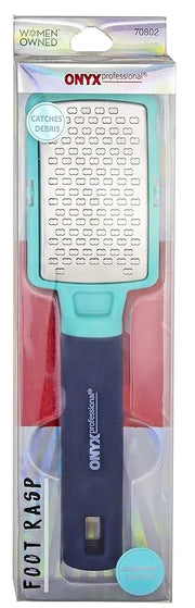 Onyx Professional Foot Rasp, No Mess Callus Remover for Feet, Includes Debris Catcher - Stainless Steel Foot Scrubber Dead...