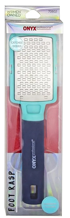 Onyx Professional Foot Rasp, No Mess Callus Remover for Feet, Includes Debris Catcher - Stainless Steel Foot Scrubber Dead...