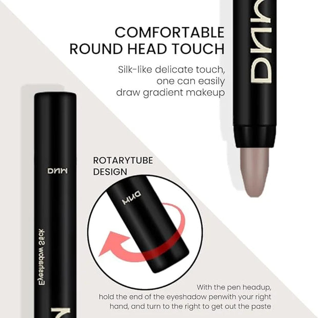 evpct 2Pcs Cream Eye Shadow Brightener Sticks Set for Eyes Waterproof, Ginger Matte Pencil Eye shadow Applicator Stick Pen...