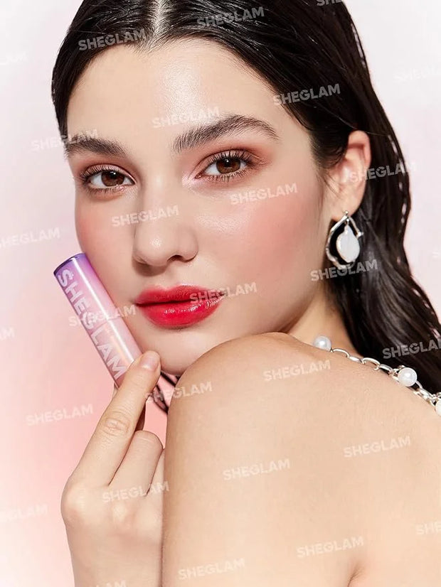 SHEGLAM Mirror Kiss High-Shine Lipstick Silky Jelly Texture Hydrated&Smooth Lip Gloss-Main Character - Product Image