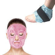 Boundle of Cold Face Eye Masks Ice Face Mask Hot Cold Compress for Dark Circles and Ankle/Sport Foot Ice Therapy Wrap,Hot ...