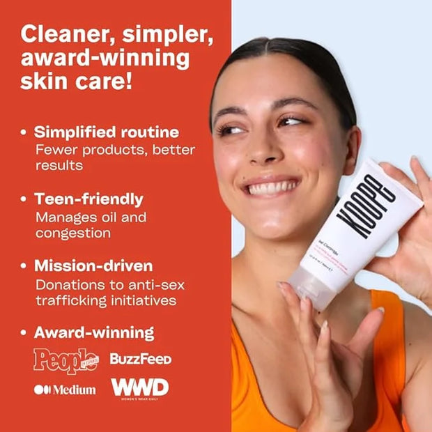 Koope Middleweight Face Cream, Moisturizer For All Skin Types, Balanced Hydration with Hyaluronic Acid, Baobab Oil, Anti-P...