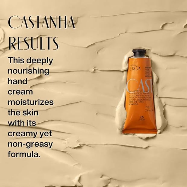 natura - Ekos Castanha (Brazil Nut) Hand Cream - Anti-Dryness Hand Balm - 24-Hour Deep Hydration Skin Moisturizer - Vegan ...