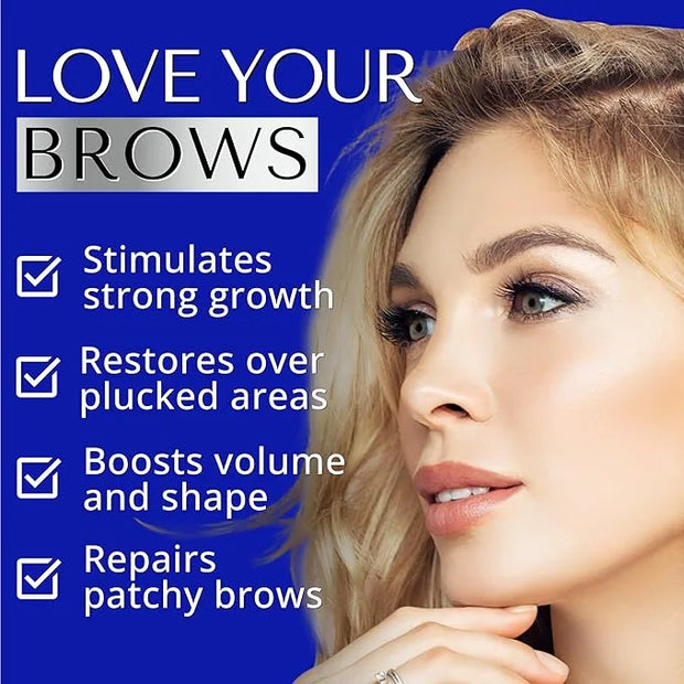DERMAWORKS Advanced Eyebrow Growth Serum – Rapid Brow Enhancer for Fuller, Thicker & Defined Eyebrows – Castor Oil Alterna...