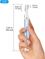 Eyebrow Trimmer, Precision Electric Eyebrow Razor for Women Battery-Operated Facial Hair Remover with Comb No Pulling Sens...