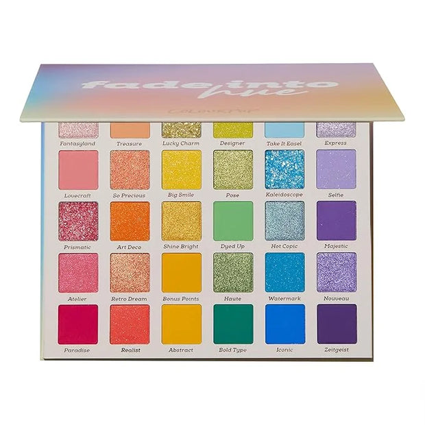 ColourPop Fade Into Hue Eyeshadow Palette - Multi-Color Eye Makeup Palette with Matte, Metallic & Glitter Finishes - High-...