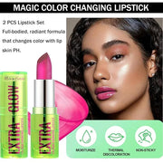 3 PCS Jelly Crystal Vera Lipstick,Magic Temperature Tinted Lip Balm,Plumping Glimmer Color Changing Lip Oil,Long Lasting N...