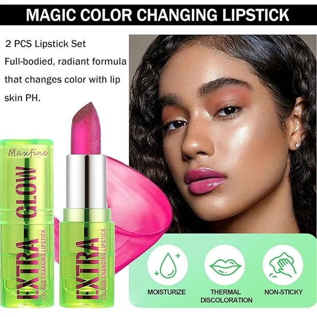 3 PCS Jelly Crystal Vera Lipstick,Magic Temperature Tinted Lip Balm,Plumping Glimmer Color Changing Lip Oil,Long Lasting N...