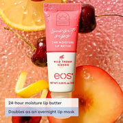 eos Sunset Sips Lip Butter Tube- Wild Cherry Slushie, 24-Hour Moisture, Overnight Lip Mask, Lip Care Products, 0.35 fl oz ...