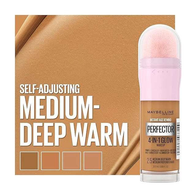 Maybelline New York Instant Age Rewind Instant Perfector 4-In-1 Glow Makeup, Medium/Deep Warm - Product Image