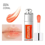 Hydrating Lip Glow Oil, Moisturizing Oil Gloss Transparent Toot Tinted Non-Sticky Nourishing Long Lasting Repairing Lighte...