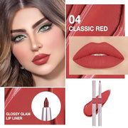 evpct Silky Smooth Lip Liner Pencil Retractable, Ruby Red Lip Liner Creamy Long-Lasting Formula for Precision Contouring M...
