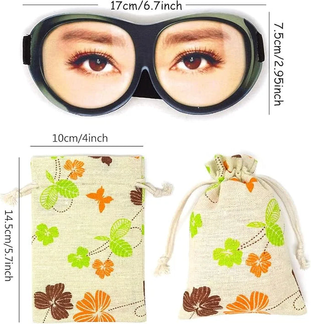 Honbay 3D Funny Eyeshade Soft Sleep Eye Mask with Adjustable Head Strap for Travel, Game, Party, Rest, Sleeping (Woman) - ...