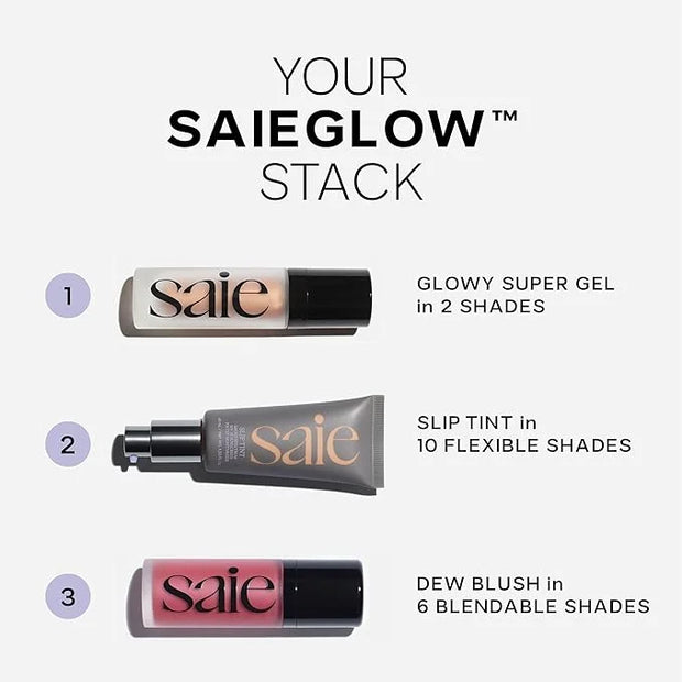 Saie Dew Liquid Blush for Cheeks - Hydrating Cream Blush Stick with a Blendable + Buildable Formula - Skincare Infused Dew...