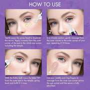 Under Eye Roller Serum|5% Caffeine 5% Retinol Eye Cream for Dark Circles, Puffiness and Bags, Puffy Bags Fine Lines Wrinkl...