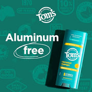 Tom's of Maine Coconut Mango Aluminum Free Natural Deodorant For Women & Men | Goes on Clear | Odor & Wetness Protection |...