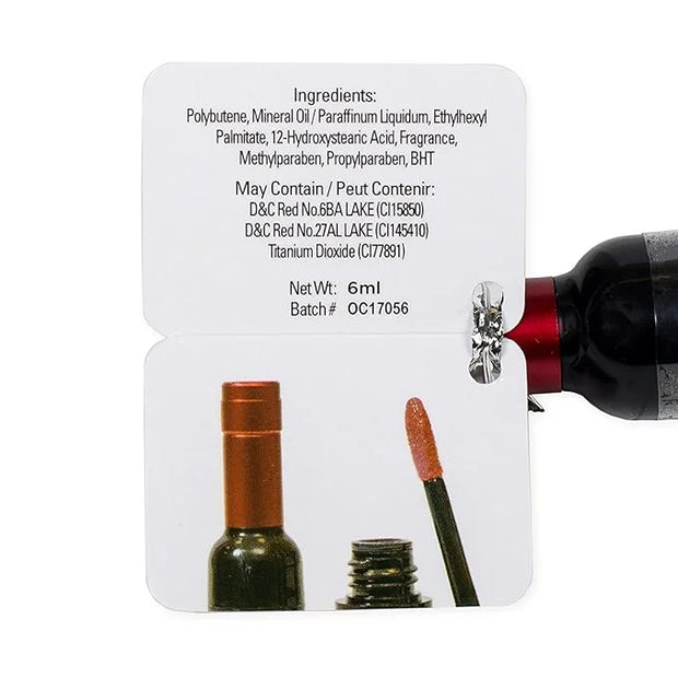 Cherry Scented Wine Bottle Design 6ml Pink Lip Tint Gloss 4 Pack - Product Image