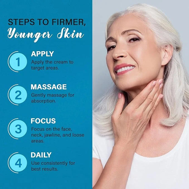 Skin Tighten And Lift Neck Cream: Face Lift Cream 6-in-1 Anti-Aging Moisturizer for Anti Wrinkle - Hydrating Neck Firming ...