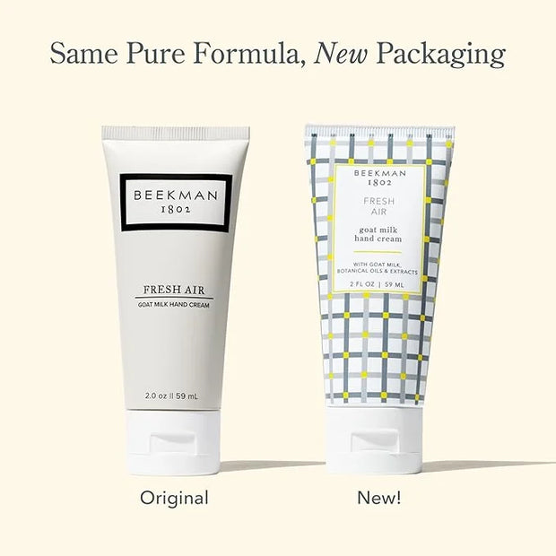Beekman 1802 Goat Milk Hand Cream, Fresh Air - 2 oz - Moisturizing Lotion for Dry Skin - Anti-Aging Hydration - Good for S...