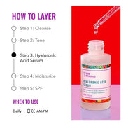 Good Molecules Hyaluronic Acid Serum - Hydrating, Non-greasy formula to Moisturize, Plump - 1% HA, Anti-aging, Water-Based...