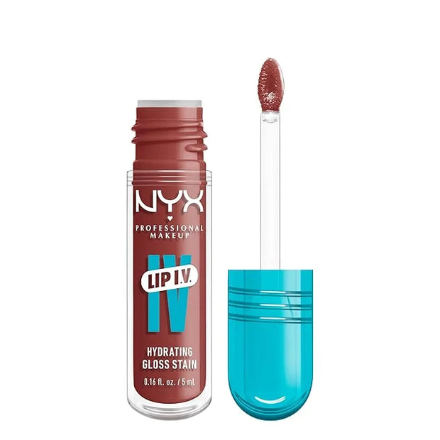 NYX PROFESSIONAL MAKEUP Lip IV Hydrating Glossy Lip Stain with 12HR Hydration - Hydra Honey (Brown) - Product Image