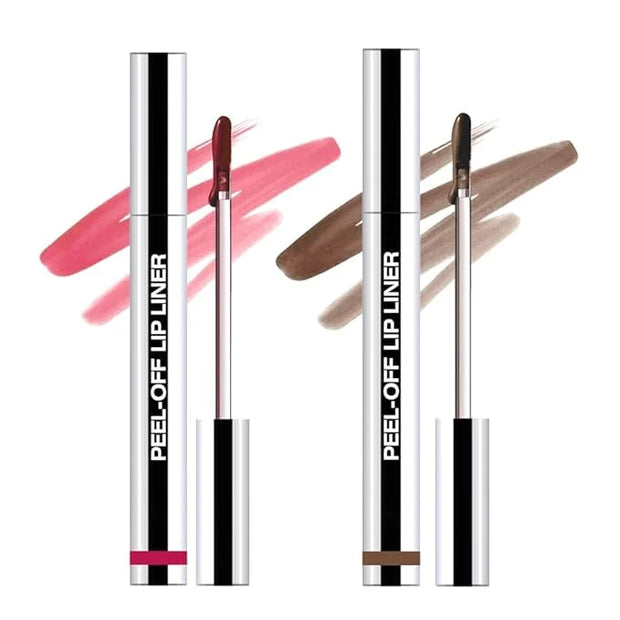 2Pcs Matte Liquid Lip Stain Peel Off Lip Liner Tattoo Set, Waterproof, Smudge-Proof, Peel Off Lip Stain Tattoo, Long-Lasti...