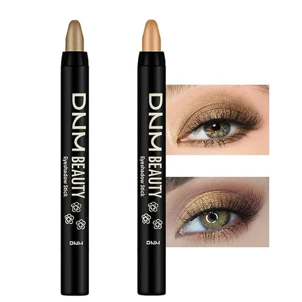Kaely 2Pcs Cream Eyeshadow Stick Set for Eyes,Light Khaki & Desert Gold Shimmer Pen,Eye Brightener Halloween Makeup,sombra...