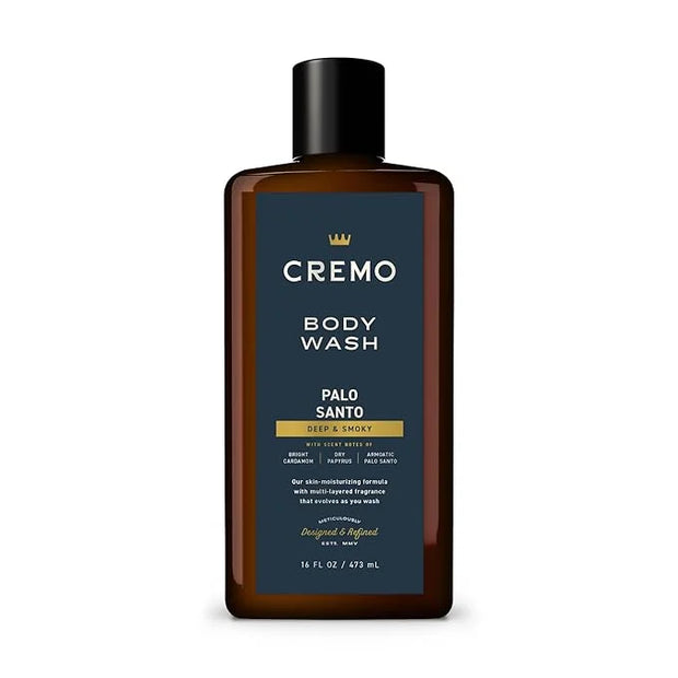 Cremo Body Wash Men, Notes of Bright Cardamom, Dry Papyrus and Aromatic Palo Santo, 16 Fl Oz - Product Image
