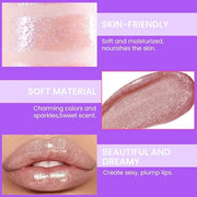 Glitter Liquid Lip Gloss,Mocha Shimmer Lipstick, Waterproof Shimmer Lip Stain Lip Glaze, High Shine Long Lasting Shiny Lip...