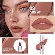 evpct Silky Smooth Lip Liner Pencil Retractable, Caramel Lip Liner Creamy Long-Lasting Formula for Precision Contouring Ma...