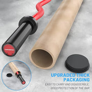 47" Olympic EZ Curl Bar 500-lbs Capacity Steel 2" Barbell - Product Image