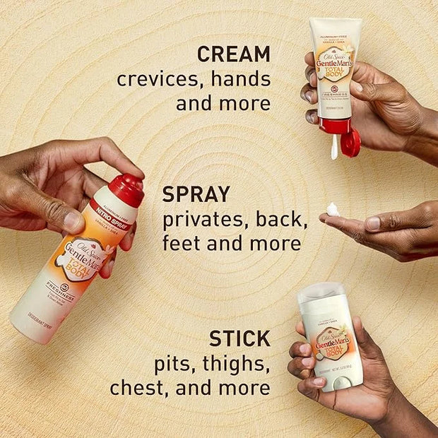 Old Spice Whole Body Deodorant for Men, Total Body Deodorant, Fiji Scent, Aluminum Free Deodorant Cream for 24/7 Freshness...